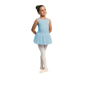 Dance Skirted leotard DanzNMotion 23208C Small Child Lt Blue Ballet Tap Jazz